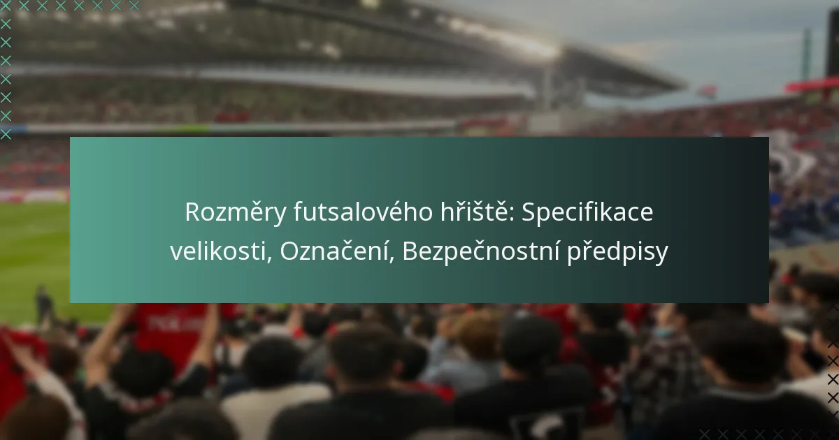 Rozměry futsalového hřiště: Specifikace velikosti, Označení, Bezpečnostní předpisy